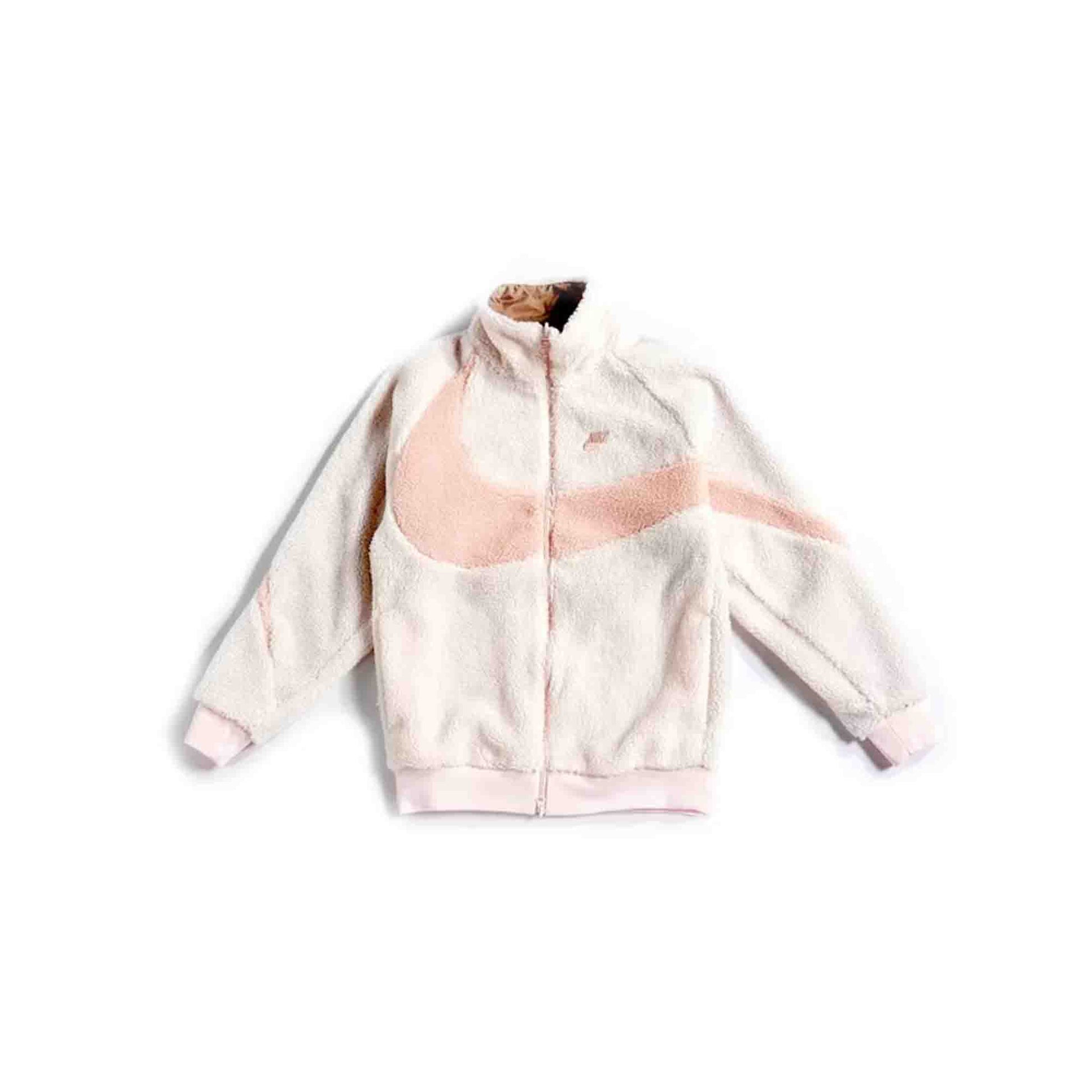Nike Big Swoosh Reversible Boa Jacket Light Soft Pink Asia Sizing PUSHAS