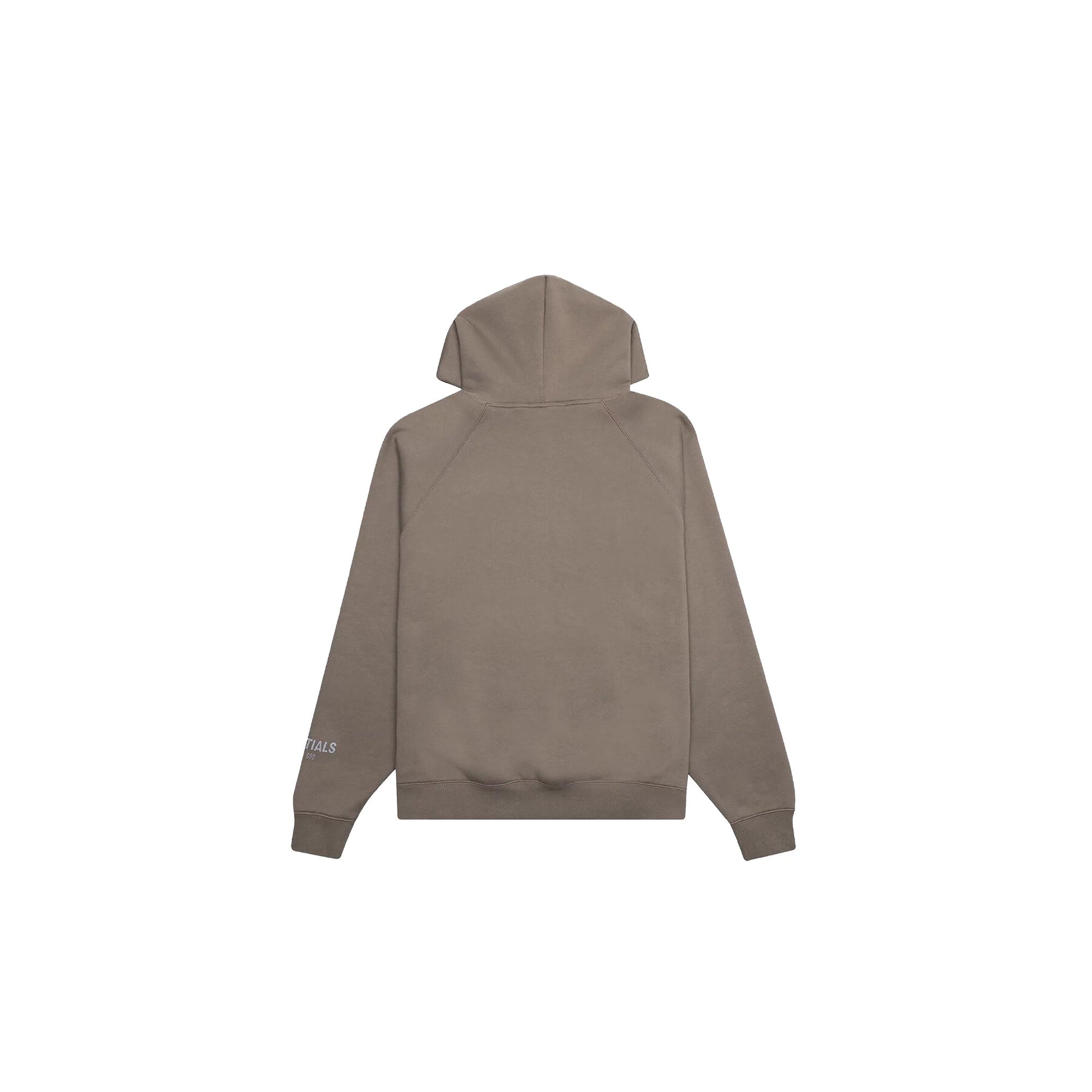Fear of god essentials pullover hoodie applique logo taupe hotsell