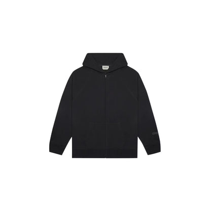 Fear of God Essentials Full Zip Up Hoodie Applique Logo 'Dark Slate / Stretch Limo / Black' (2020)