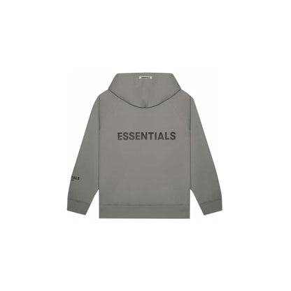 Fear of God Essentials Full Zip Up Hoodie Applique Logo 'Gray Flannel / Charcoal' (2020)