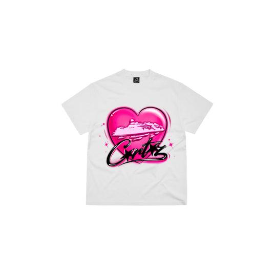 Corteiz Alcatraz Heart Tee 'White'