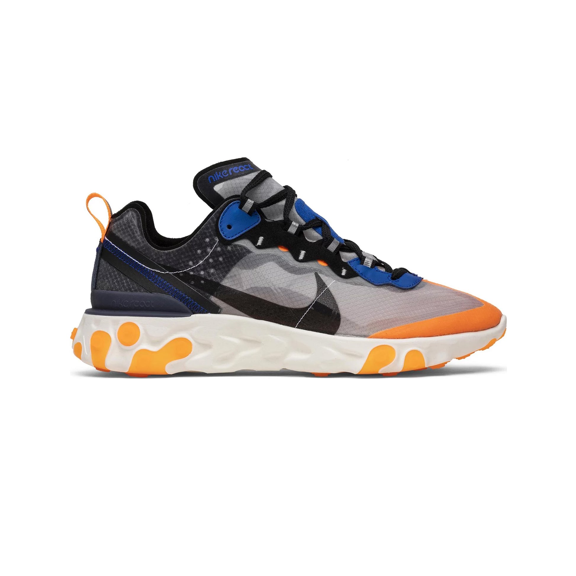 Nike react element 87 orange on faded feet