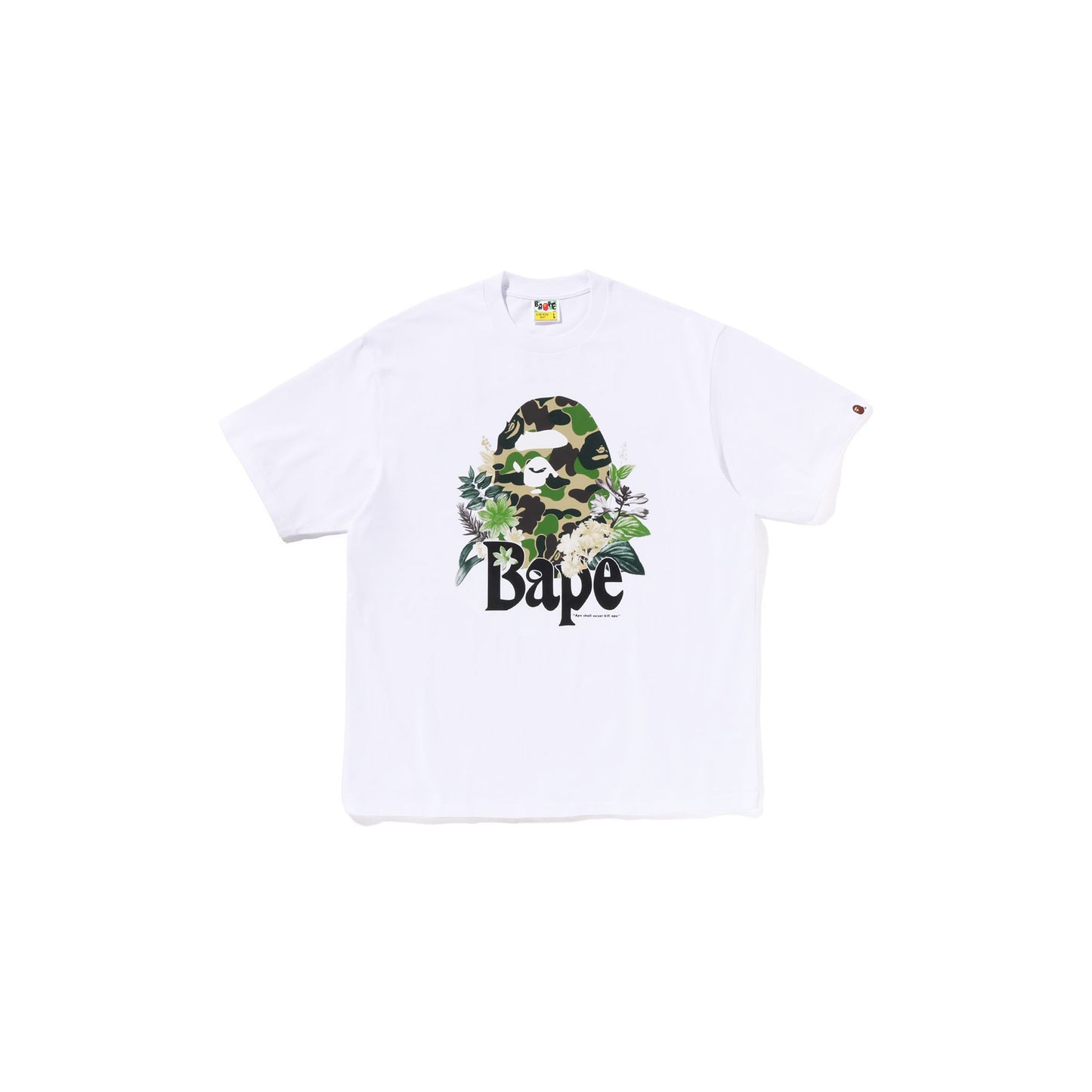 BAPE Flora Big Ape Head Relaxed Fit Tee 'White'