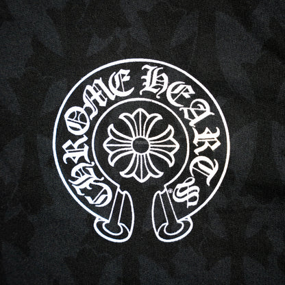 Chrome Hearts Cemetery Cross Print Zip Up Hoodie 'Black'