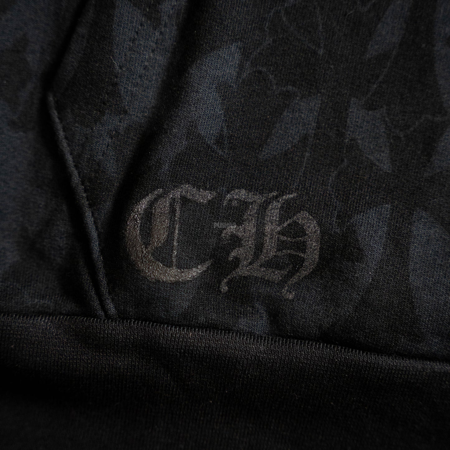 Chrome Hearts Cemetery Cross Print Zip Up Hoodie 'Black'