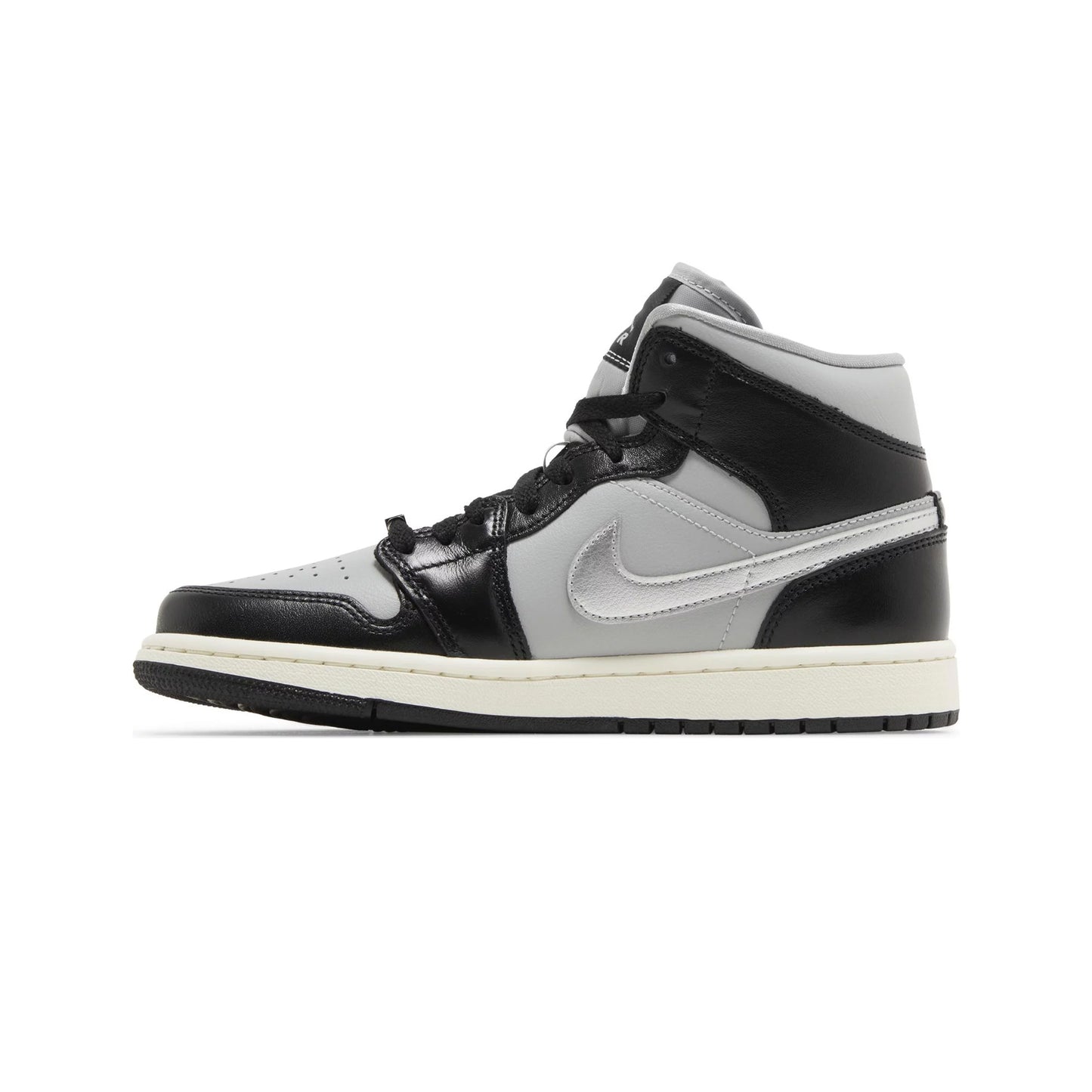 Air Jordan 1 Mid SE 'Black Metallic Silver' Women's (2023)