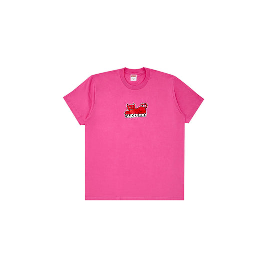 Supreme Toy Machine Devil Cat Tee 'Fuchsia' (2024)