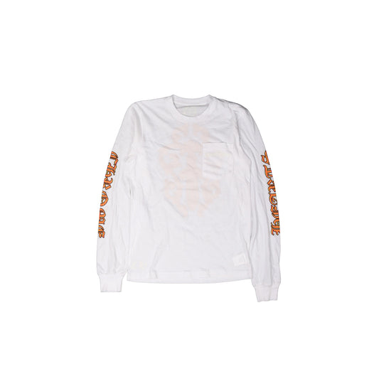 Chrome Hearts Long Sleeve Stripped Pocket T-Shirt 'White Yellow'