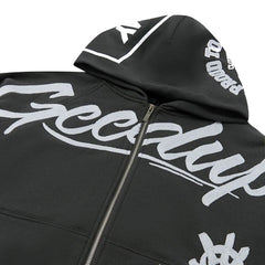 Geedup Multi-Logo Zip Jacket 'Charcoal / White' (2024)