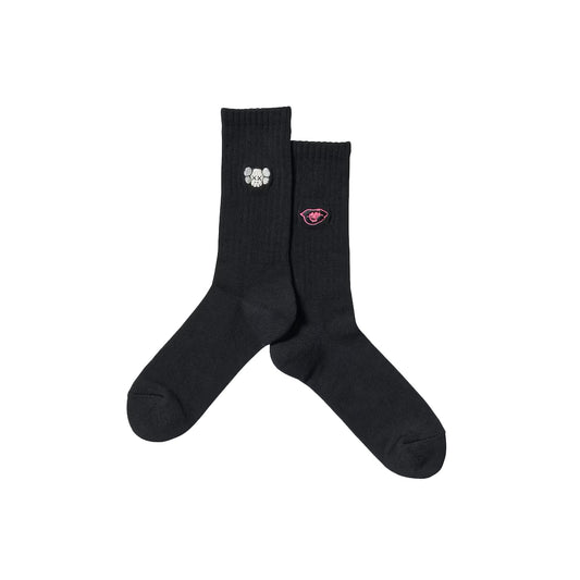 KAWS x Uniqlo Warhol 476519 Socks 'Black' (2024)