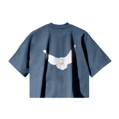 Yeezy Gap Engineered by Balenciaga Cropped Dove No Seam Tee 'Dark Blue'