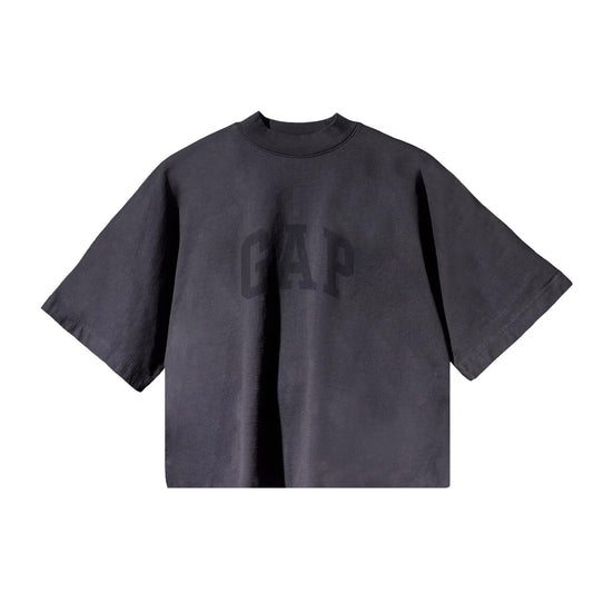 Yeezy Gap Engineered by Balenciaga Cropped Dove No Seam Tee 'Washed Black'