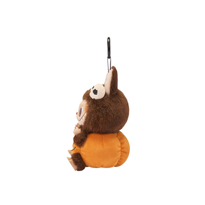 POP MART Labubu Happy Halloween Party Series-Sitting Pumpkin Vinyl Plush Pendant