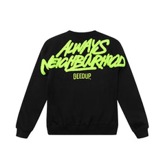 Geedup Always Neighbourhood Crewneck 'Black / Hyper Yellow' (2024)