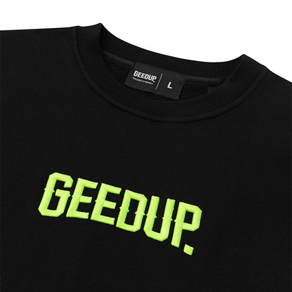 Geedup Always Neighbourhood Crewneck 'Black / Hyper Yellow' (2024)