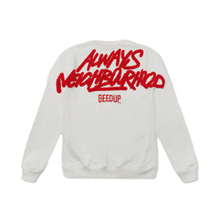 Geedup Always Neighbourhood Crewneck 'White / Red' (2024)