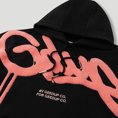 Geedup Handstyle Hoodie 'Black / Peach' (2024)