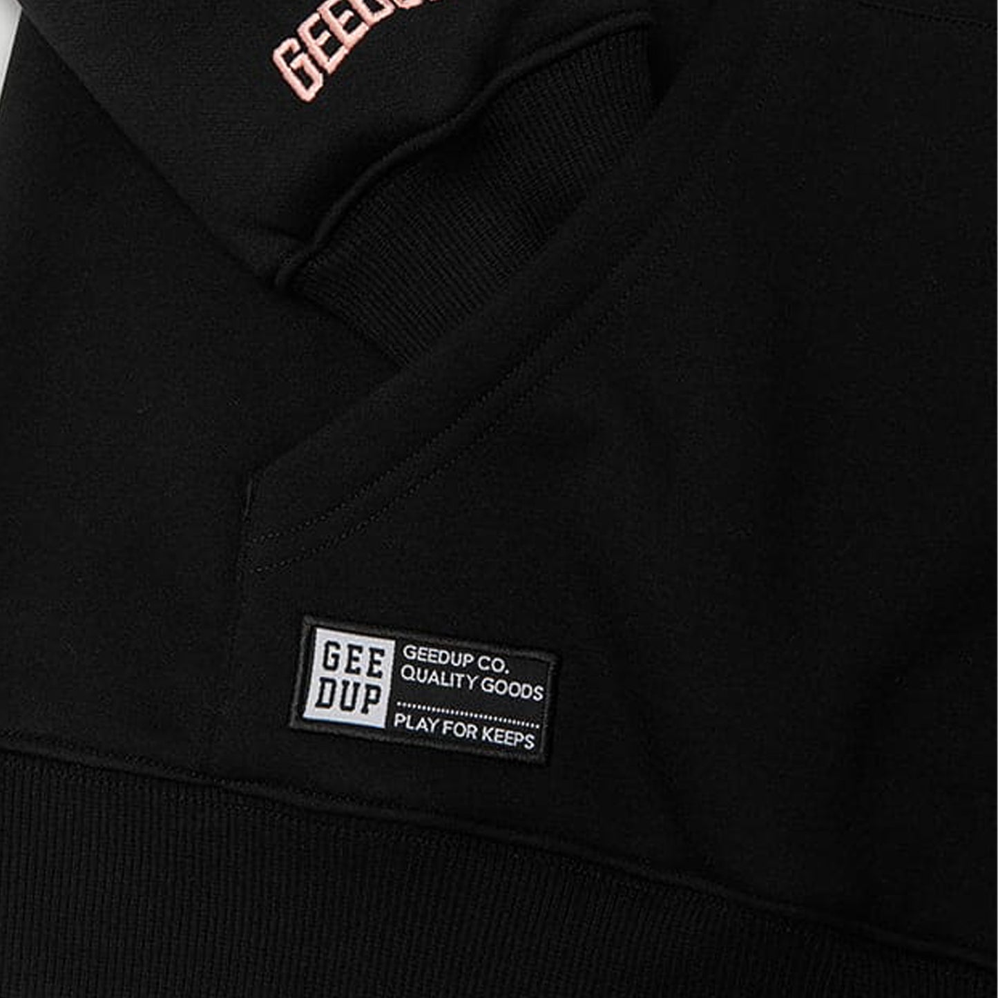 Geedup Handstyle Hoodie 'Black / Peach' (2024)