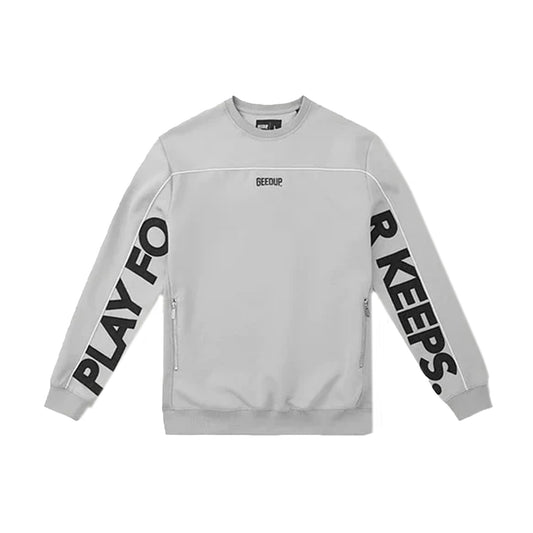 Geedup Play For Keeps Crewneck 'Grey Black'