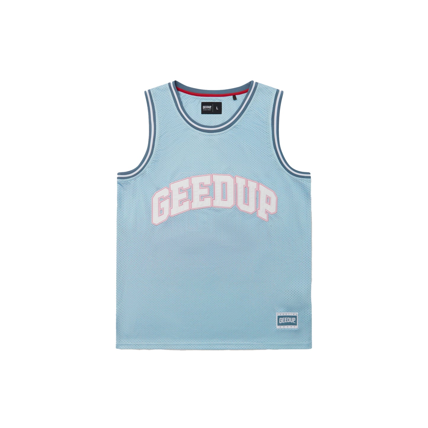 Geedup Team Logo Basketball Jersey 'Blue / Pink / White' (2024)