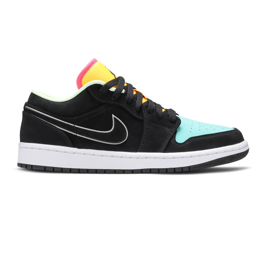 Air-Jordan-1-Low-‘Black-Aurora-Green-Laser-Orange’-(2020)-side