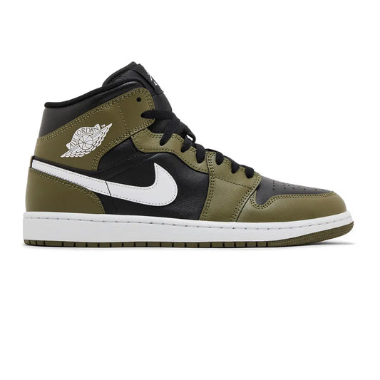 Air-Jordan-1-Mid-‘Black-White-Olive’-(2024)-1