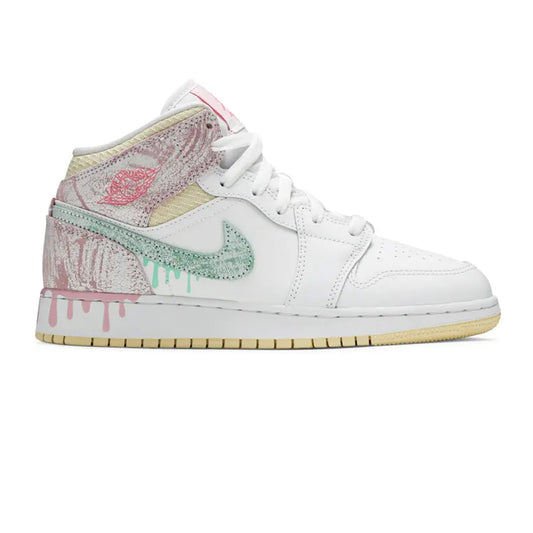 Air-Jordan-1-Mid-‘Paint-Drip’-GS-side