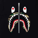 BAPE-1st-Camo-Shark-Tee-‘Black—Yellow’-2