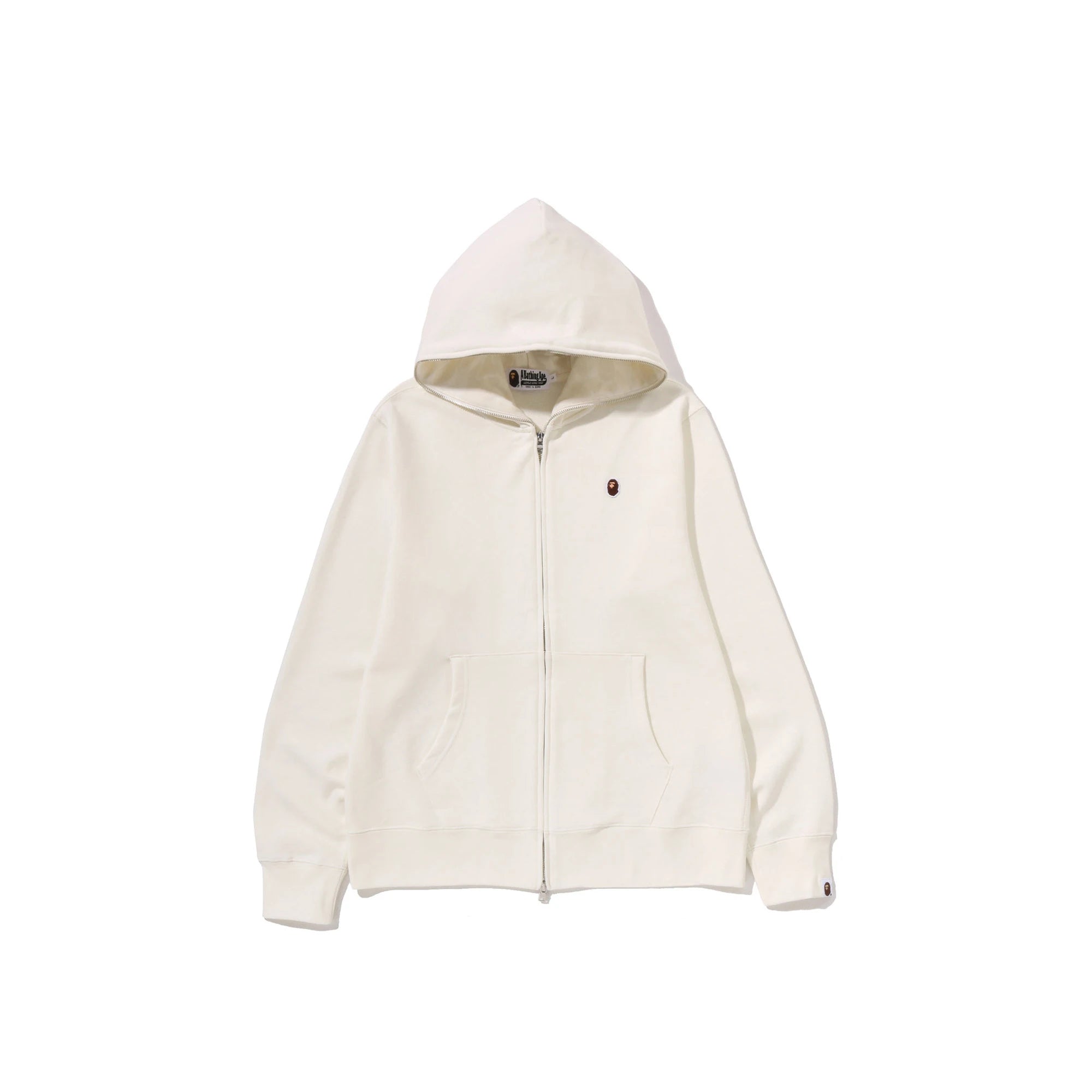 BAPE One Point Regular Fit Full Zip Hoodie 'Ivory' (2026) – PUSHAS