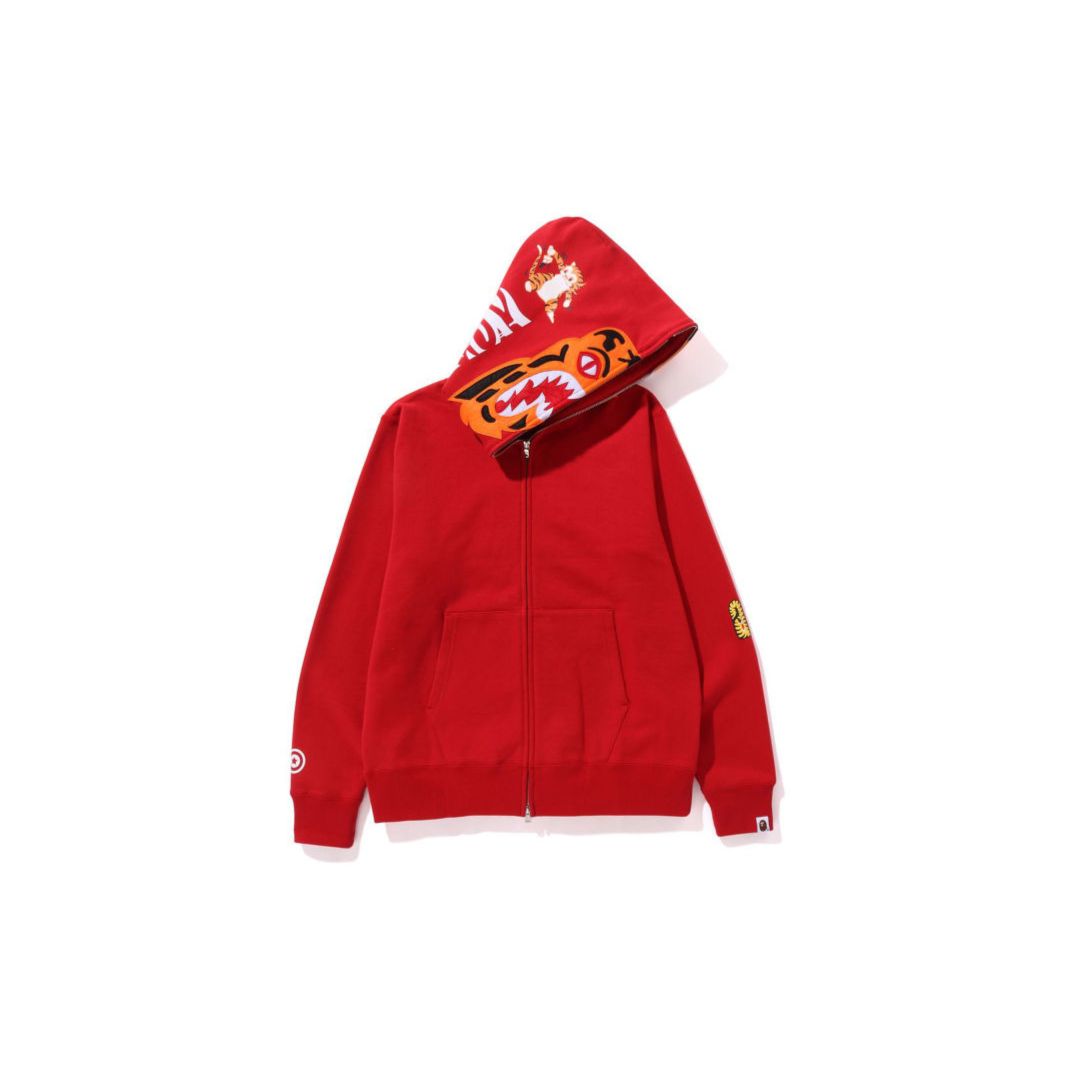 Bape tiger hoodie red sale