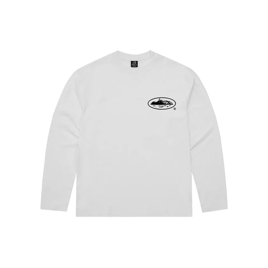 Corteiz-OG-Island-Longsleeve-Tee-‘White’-front