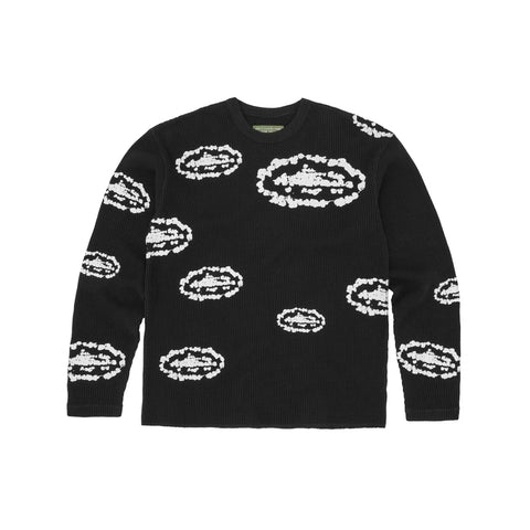 Corteiz x Denim Tears Island Wreath Waffle Thermal 'Black' (2025