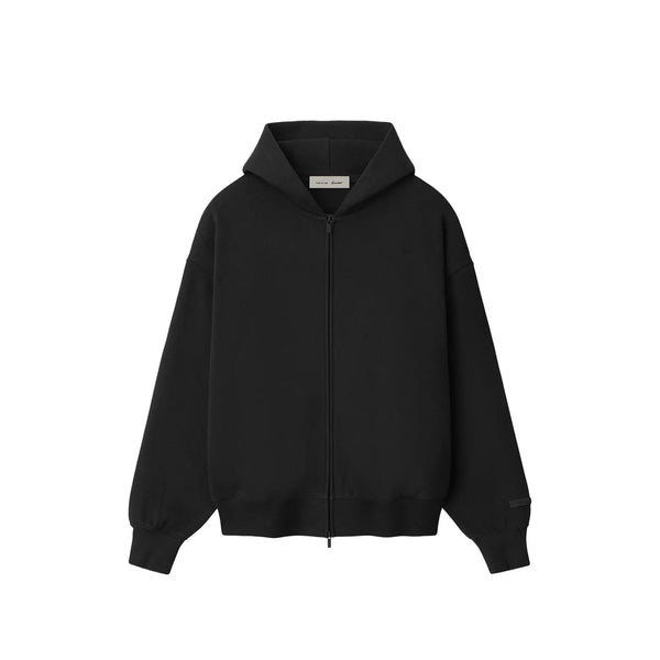Fear of God Essentials Classic Zip-Up Hoodie 'Vintage Black/White' (2026)