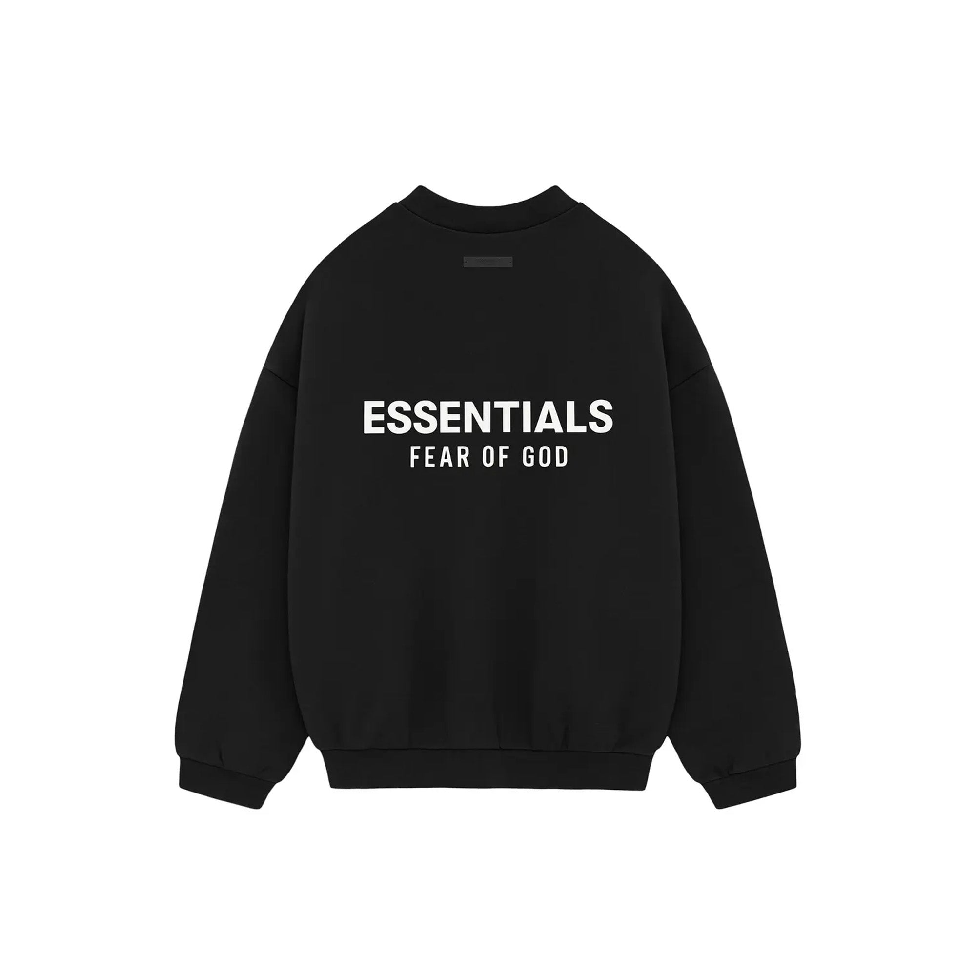 Fear-of-God-Essentials-Fleece-Crewneck-'Black'-(2024)-back