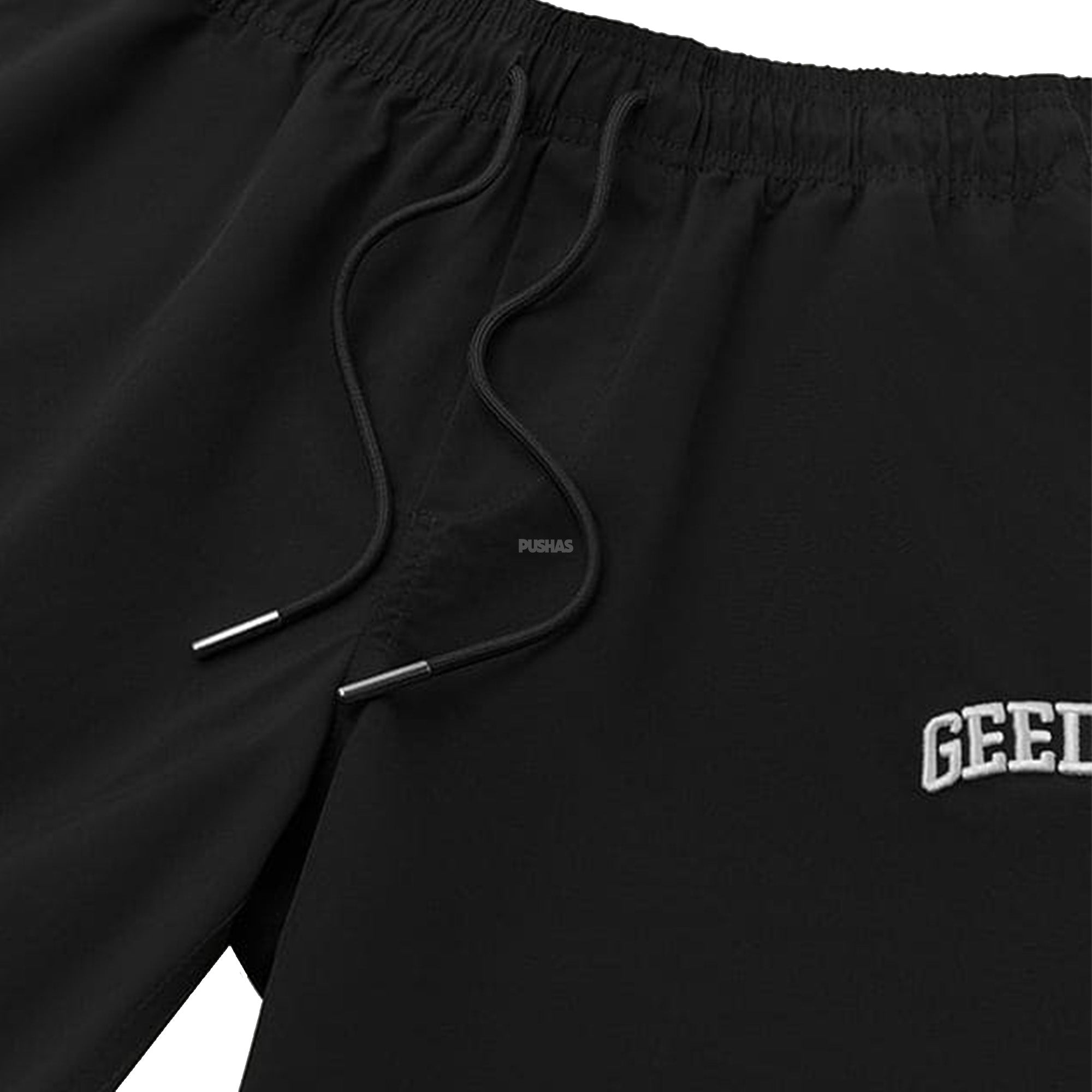 Geedup-Micro-Team-Logo-Shorts-'Black'-(2024)-front-close-up