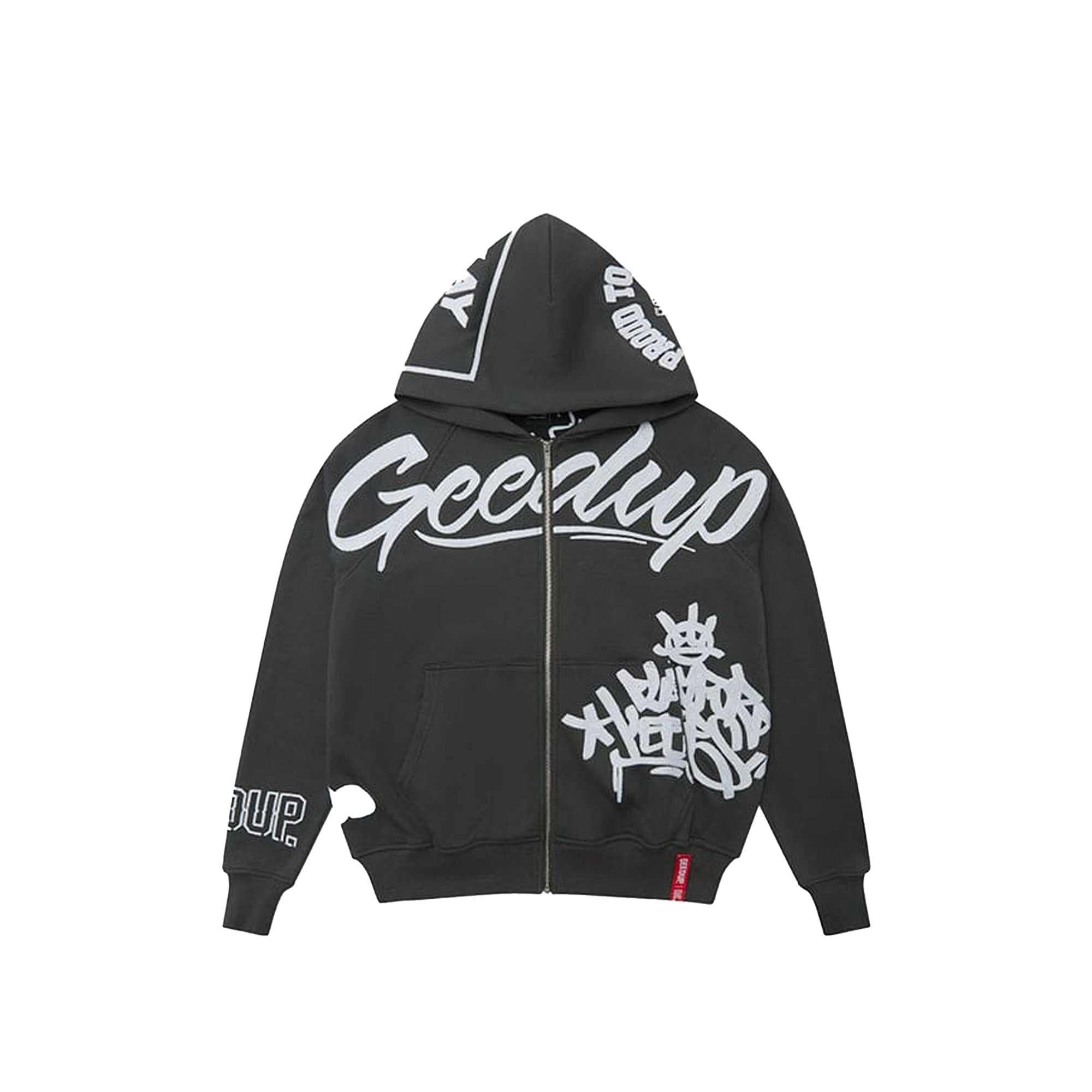 Multi Logo Jacket Geedup Multi-Logo Zip Jacket 'Charcoal / White' (2024) – PUSHAS