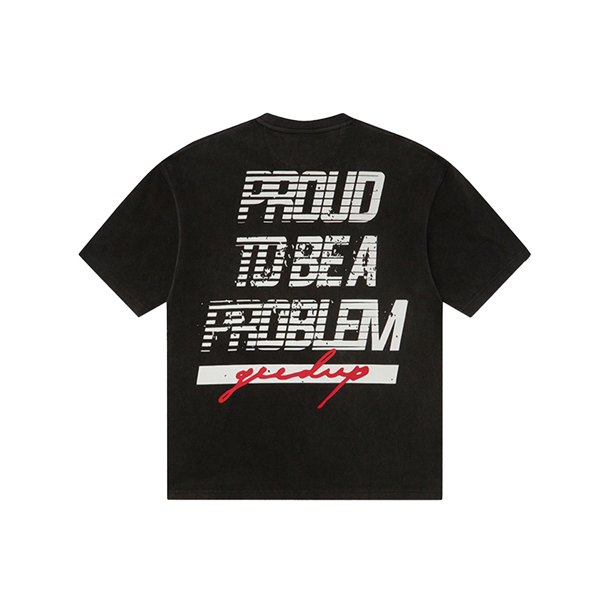 Geedup-Proud-To-Be-A-Problem-Nascar-T-Shirt-Black-Red-2024-back