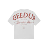 Geedup-Sports-&-Rec.-T-Shirt-‘White-/-Burgundy’-(2025)-1