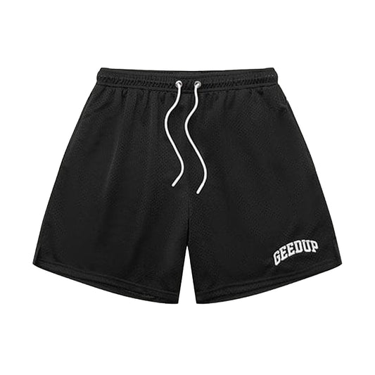 Geedup-Team-Logo-Mesh-Shorts-‘Black’-(2025)-front