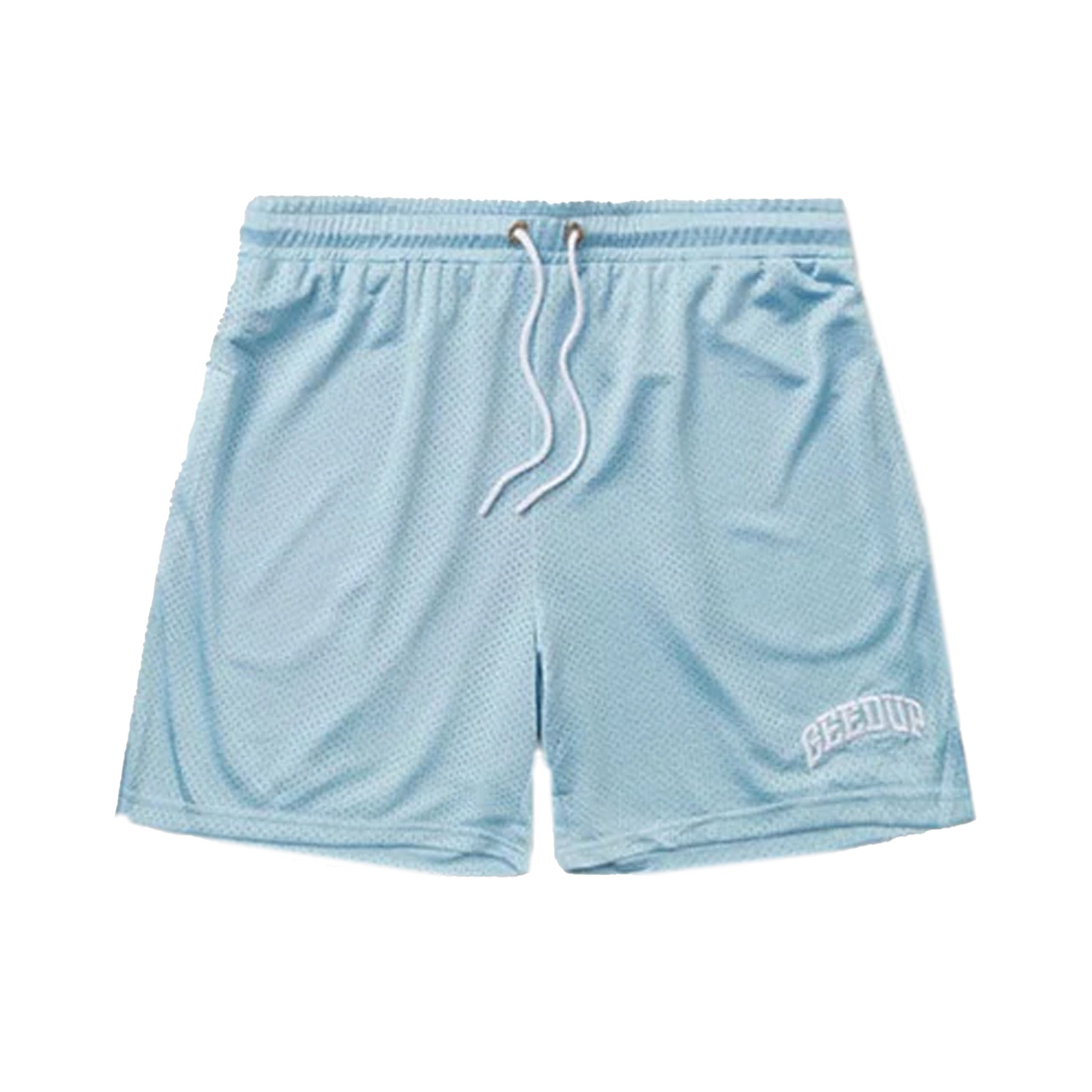 Geedup-Team-Logo-Mesh-Shorts-‘Cool-Blue’-front