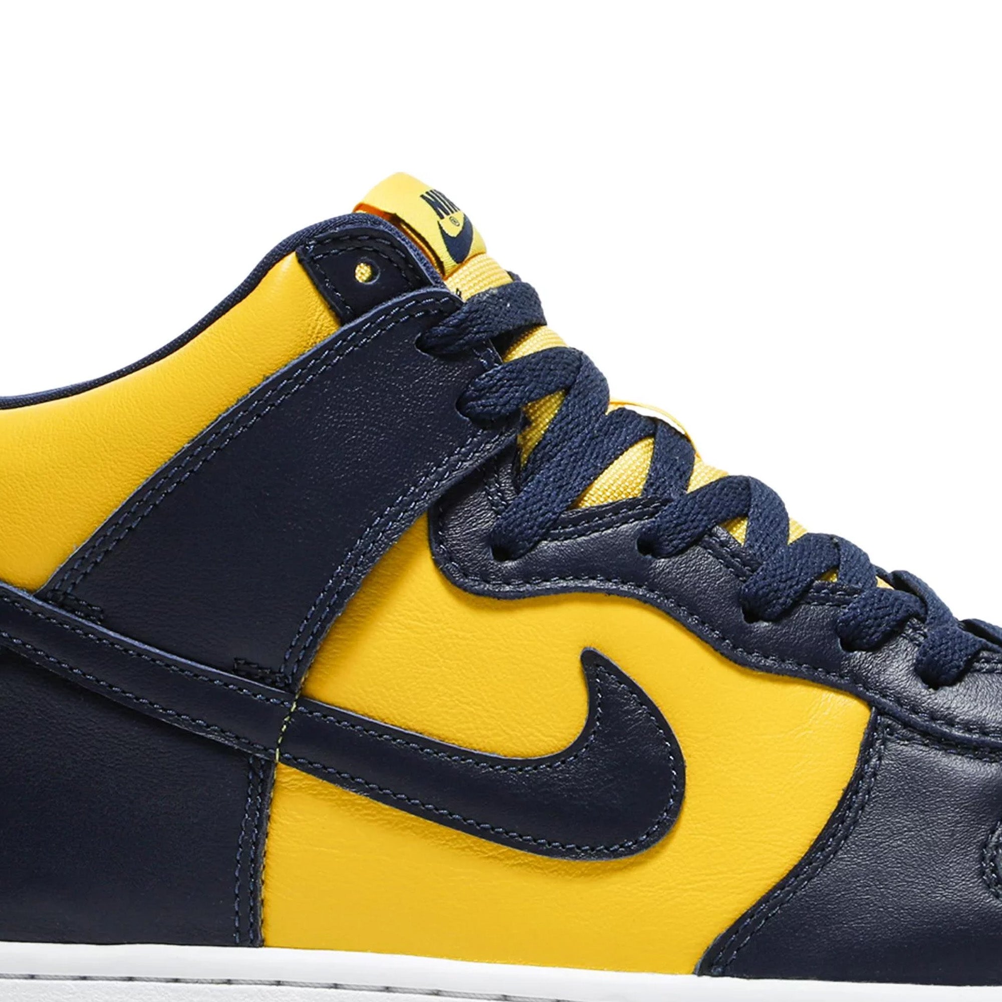 NIKE-Dunk-High-'Michigan'-side-close-up