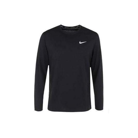 Nike-Mens-DRI-FIT-Miler-Long-Sleeve-T-Shirt-‘Black’-