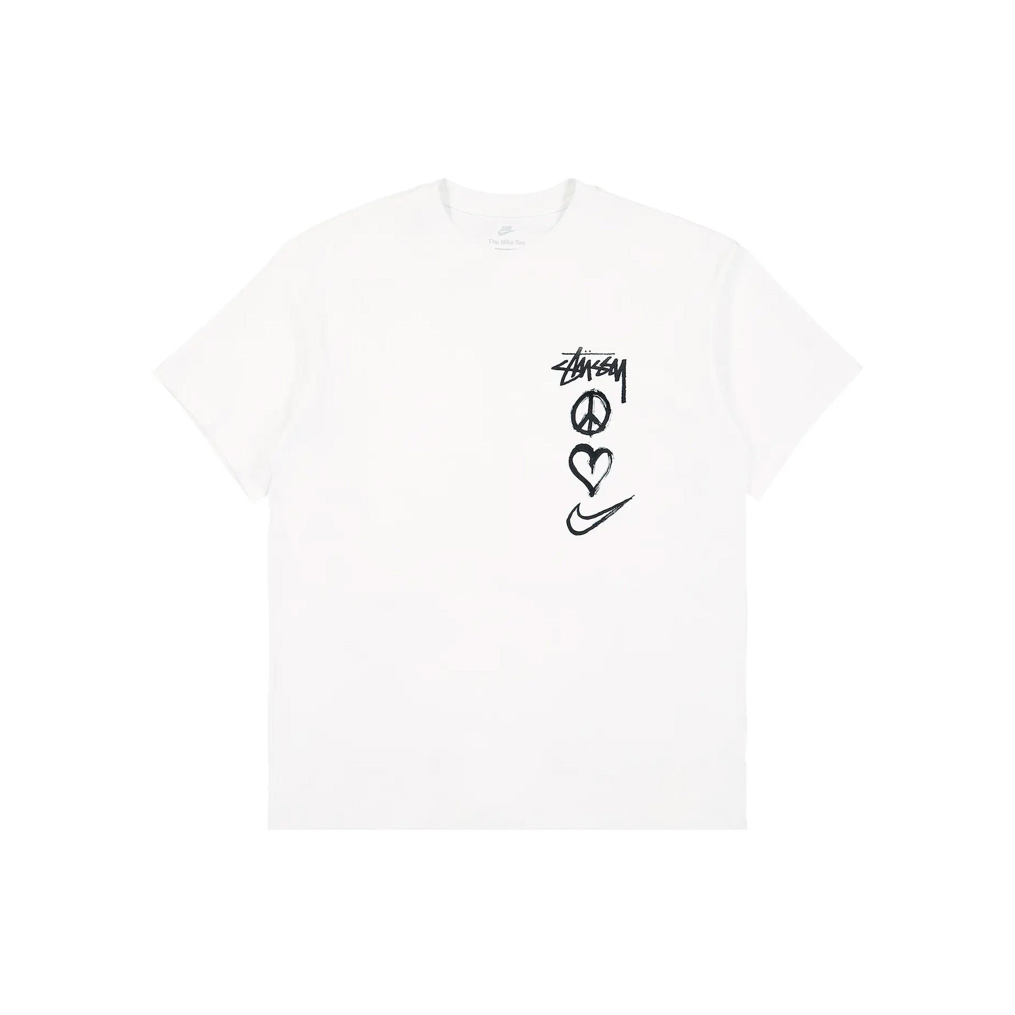 Nike-x-Stussy-Peace,-Love,-Swoosh-T-shirt-White-front