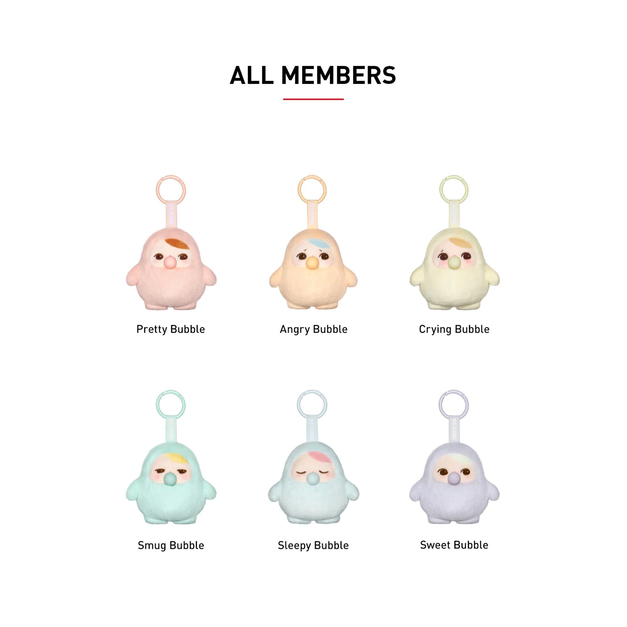 POP-MART-PUCKY-BEANIE-BUBBLE-UP-SERIES-Plush-Pendant-(6-Blind-Boxes)-all-members