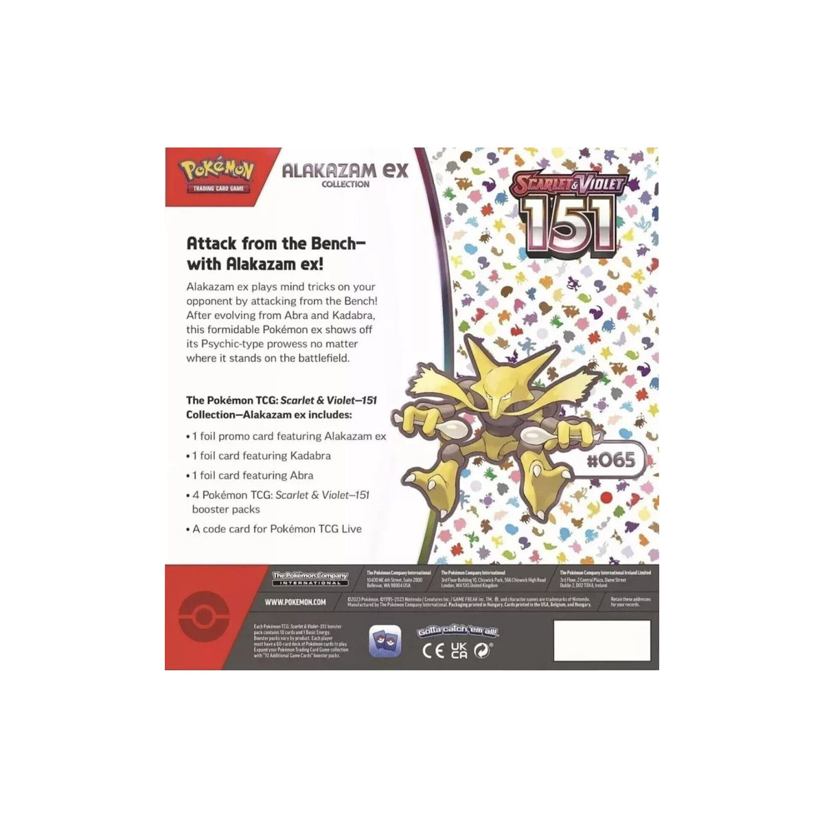 Pokmon TCG Scarlet & Violet 151 Collection (Alakazam ex)  PUSHAS