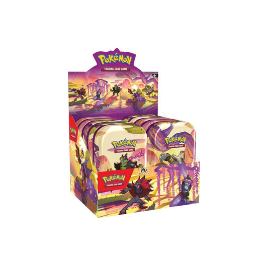 Pokemon-TCG-Scarlet-&-Violet-6.5-Shrouded-Fable-Mini-Tin-(10-Mini-Tins)-front-side