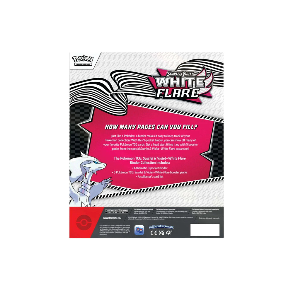 white pokemon card binder Pokémon TCG Scarlet & Violet White Flare Binder Collection – PUSHAS