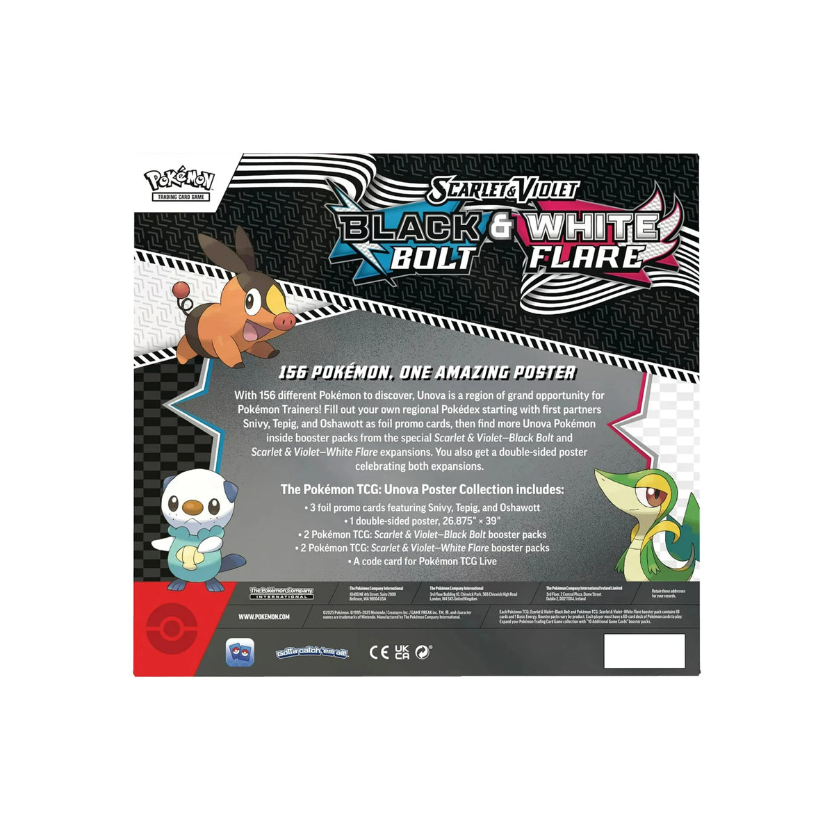 Black Bolt & White Flare Unova Poster Pokemon Collection Black Bolt & White Flare Unova Poster Pokemon Collection