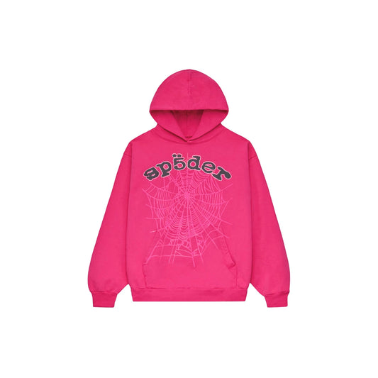 Sp5der Legacy Hoodie 'Pink/Black' (2024)