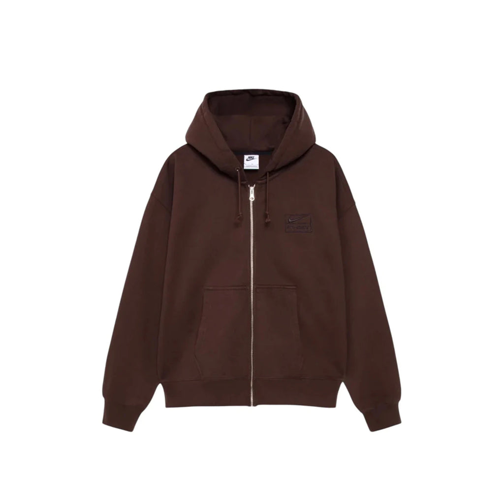 Stussy x Nike Stone Washed Fleece Zip Hoodie 'Dark Cinder' (2025